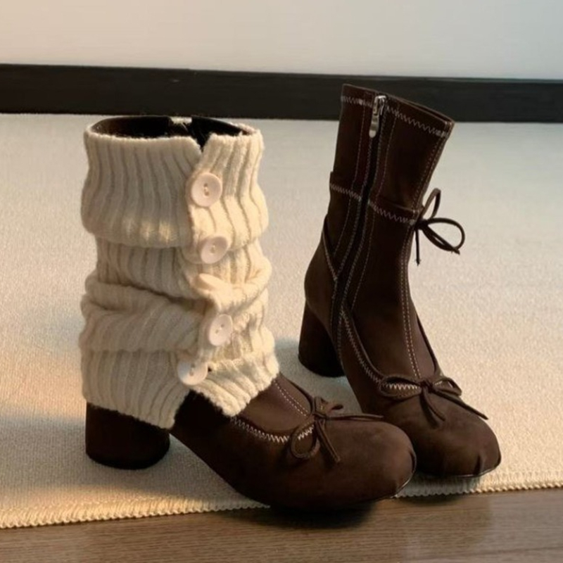 Winter Clothes - Bow High Heels Women Boots New