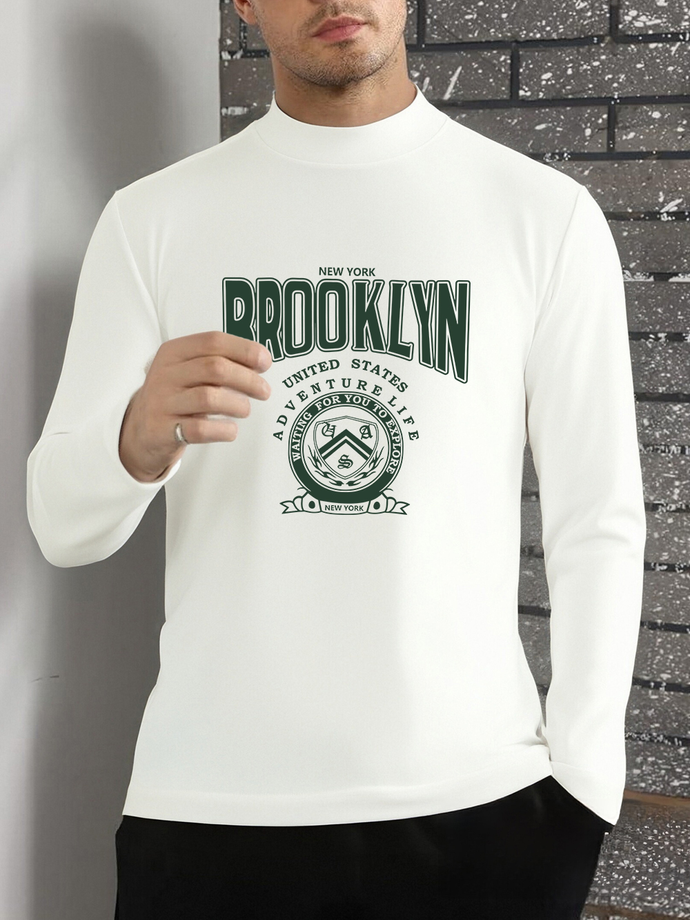 Winter Clothes - Brooklyn United States Printed T-Shirts Men