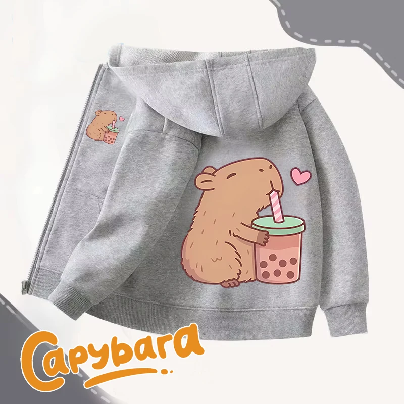 Winter Clothing Boys - Capybara Zipper Hoodies Coats Girl boy