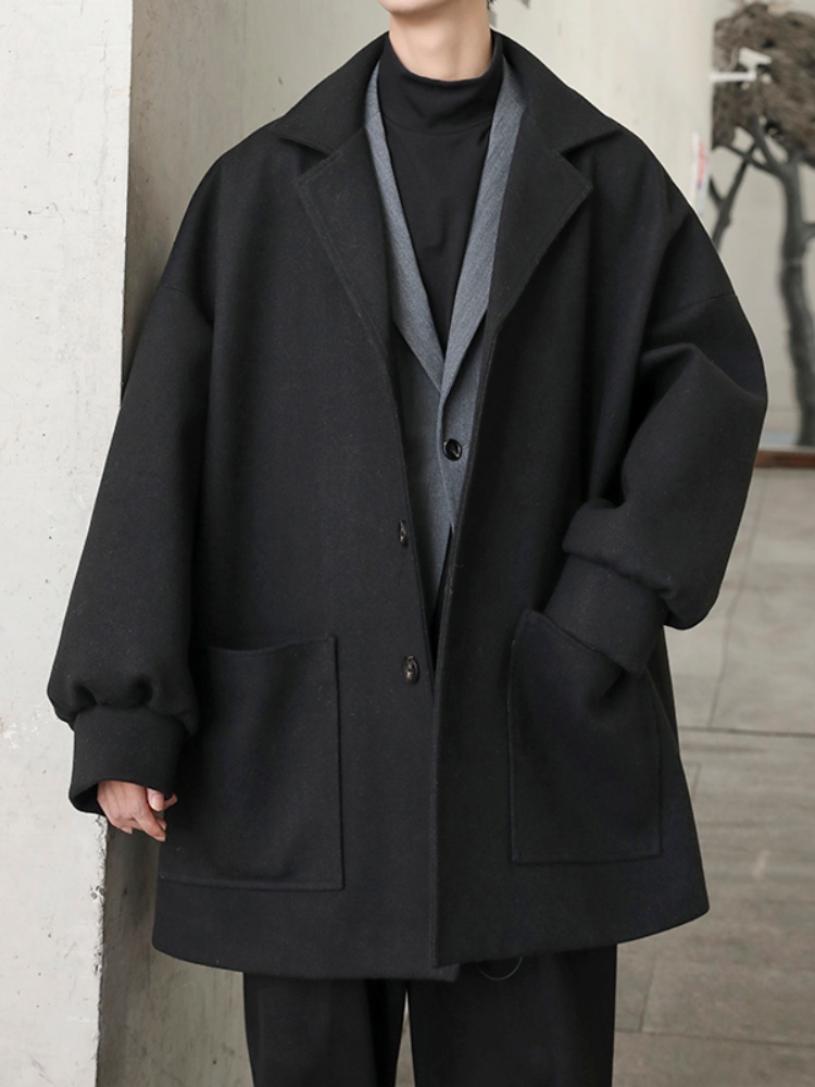 Winter Clothing Hong Kong - Men's Woolen Coat Short Thickened Loose