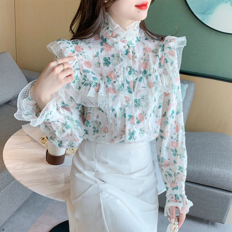 Vintage Printed Gauze Floral F - Winter Clothing Vintage recension och pris