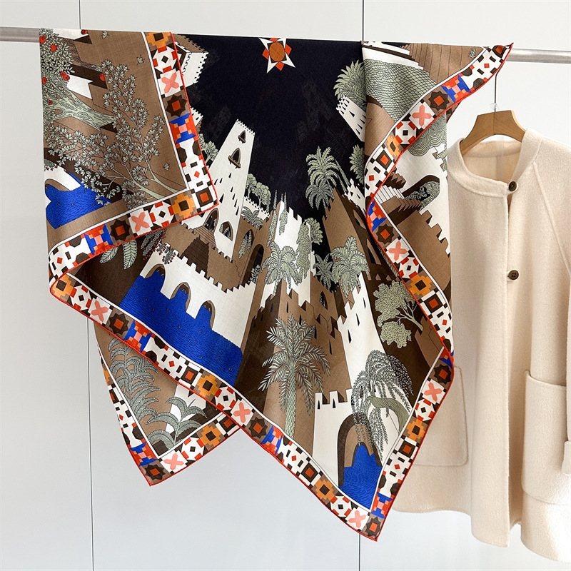 Wool Silk Scarf Women Cashmere - Winter Clothing Hong Kong recension och pris