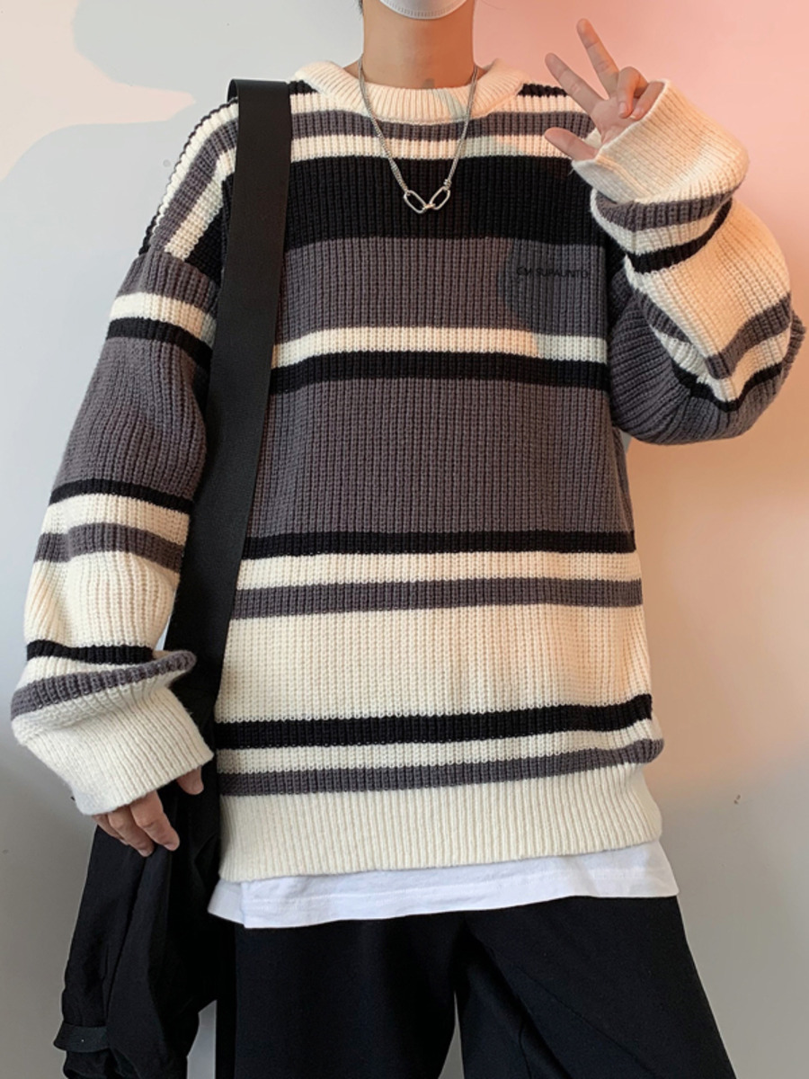Striped O-neck Sweater Autmn W - Winter Clothing Hong Kong recension och pris