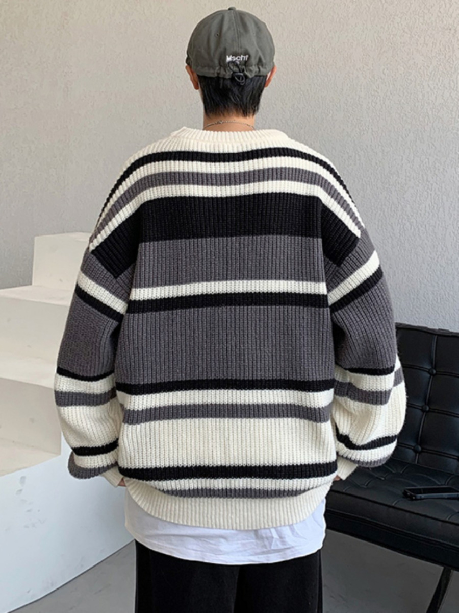 Striped O-neck Sweater Autmn W - Winter Clothing Hong Kong recension och pris