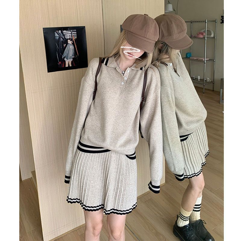 Color Blocked Polo Collar Long - Winter Clothing Sales recension och pris