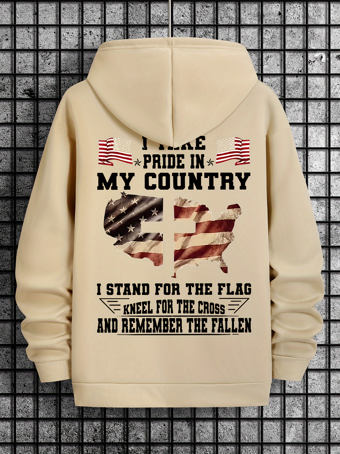 American Flag Graphic Print Pu - Winter Clothing Ideas recension och pris