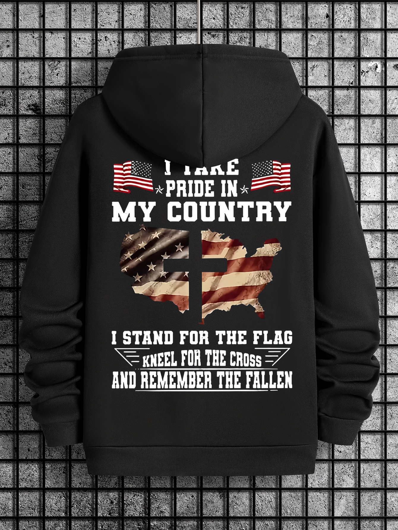 American Flag Graphic Print Pu - Winter Clothing Ideas recension och pris