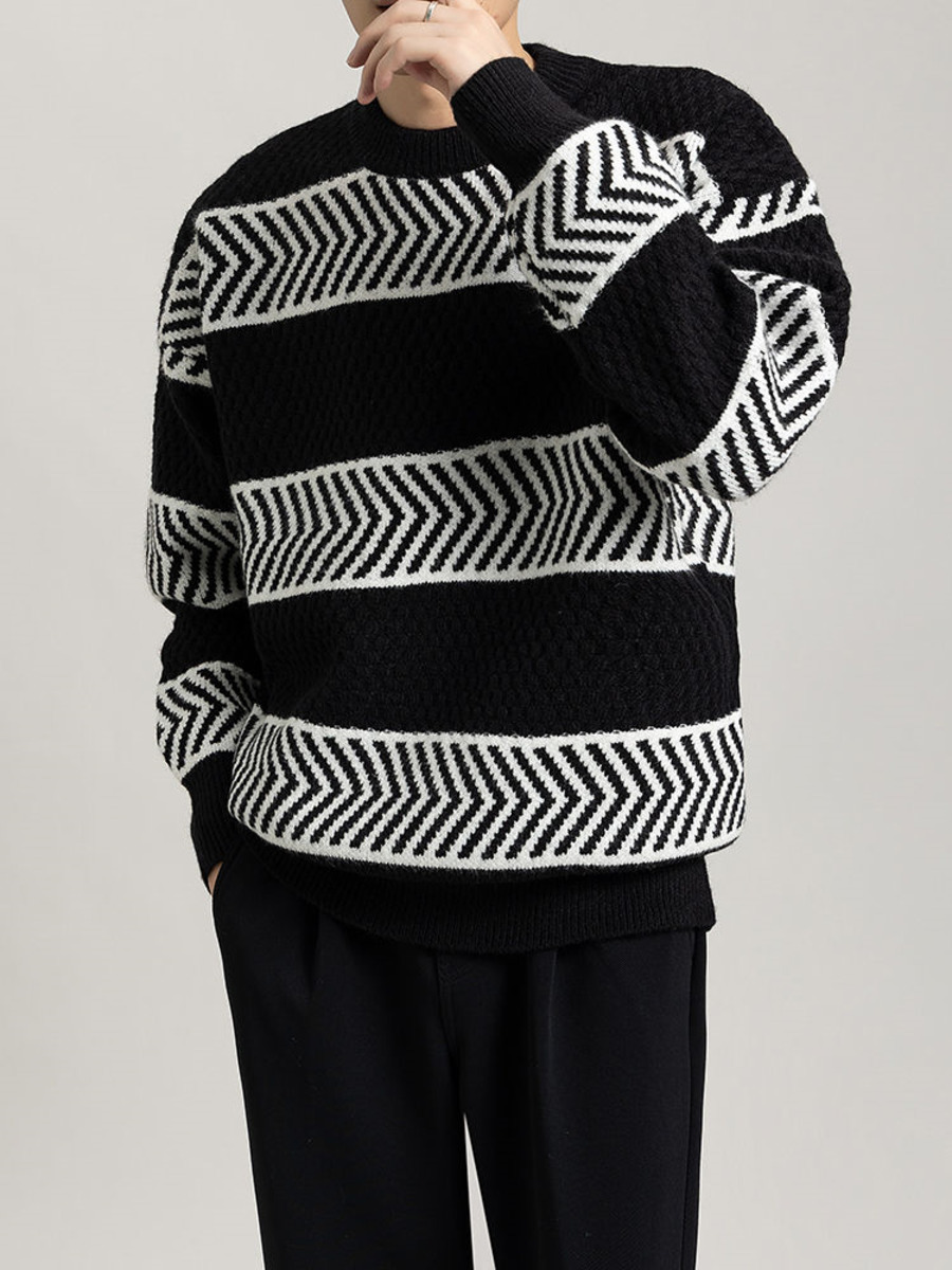 Casual Loose Stripes Pullover  - Winter Clothing Hong Kong recension och pris