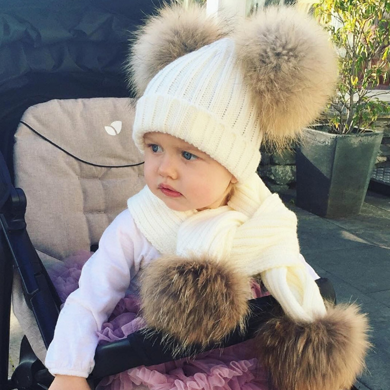 Real Raccoon Fur Balls Kids Kn - Winter Clothing Boys recension och pris