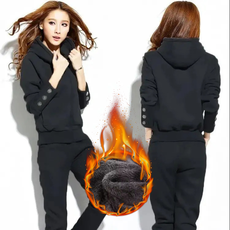 Winter 2 Pieces Sets Hooded Pl - Winter Clothing Sales recension och pris