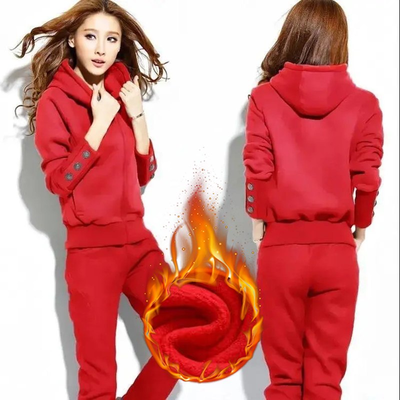 Winter 2 Pieces Sets Hooded Pl - Winter Clothing Sales recension och pris