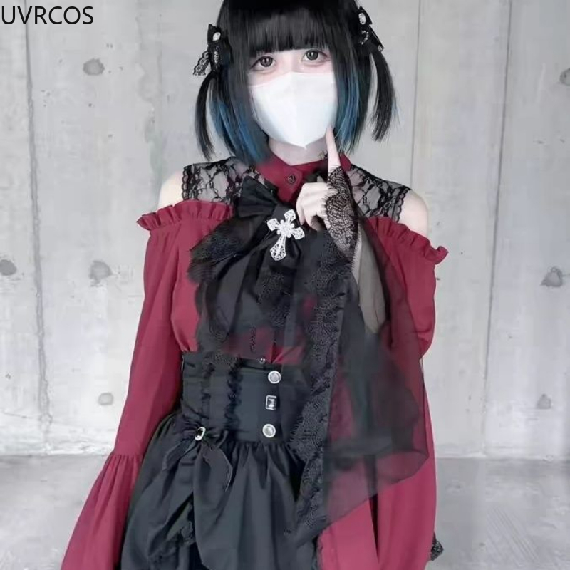 Gothic Y2k Lolita Style Shirts - Winter Clothing Vintage recension och pris