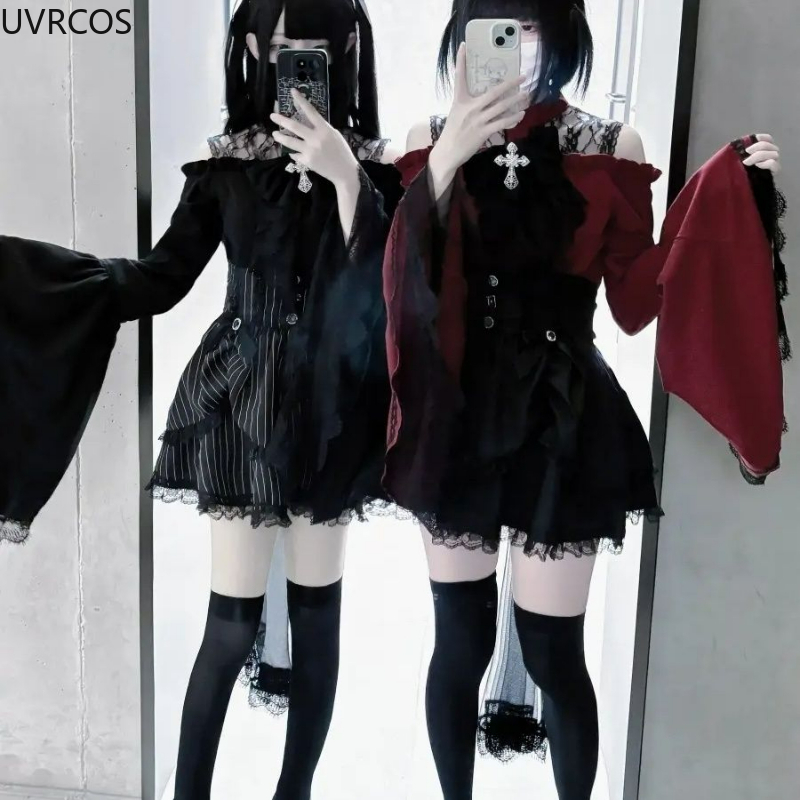 Gothic Y2k Lolita Style Shirts - Winter Clothing Vintage recension och pris
