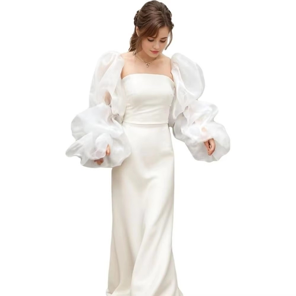 Elegant Puffy Wedding Arm Slee - Winter Clothing Clearance Sale recension och pris