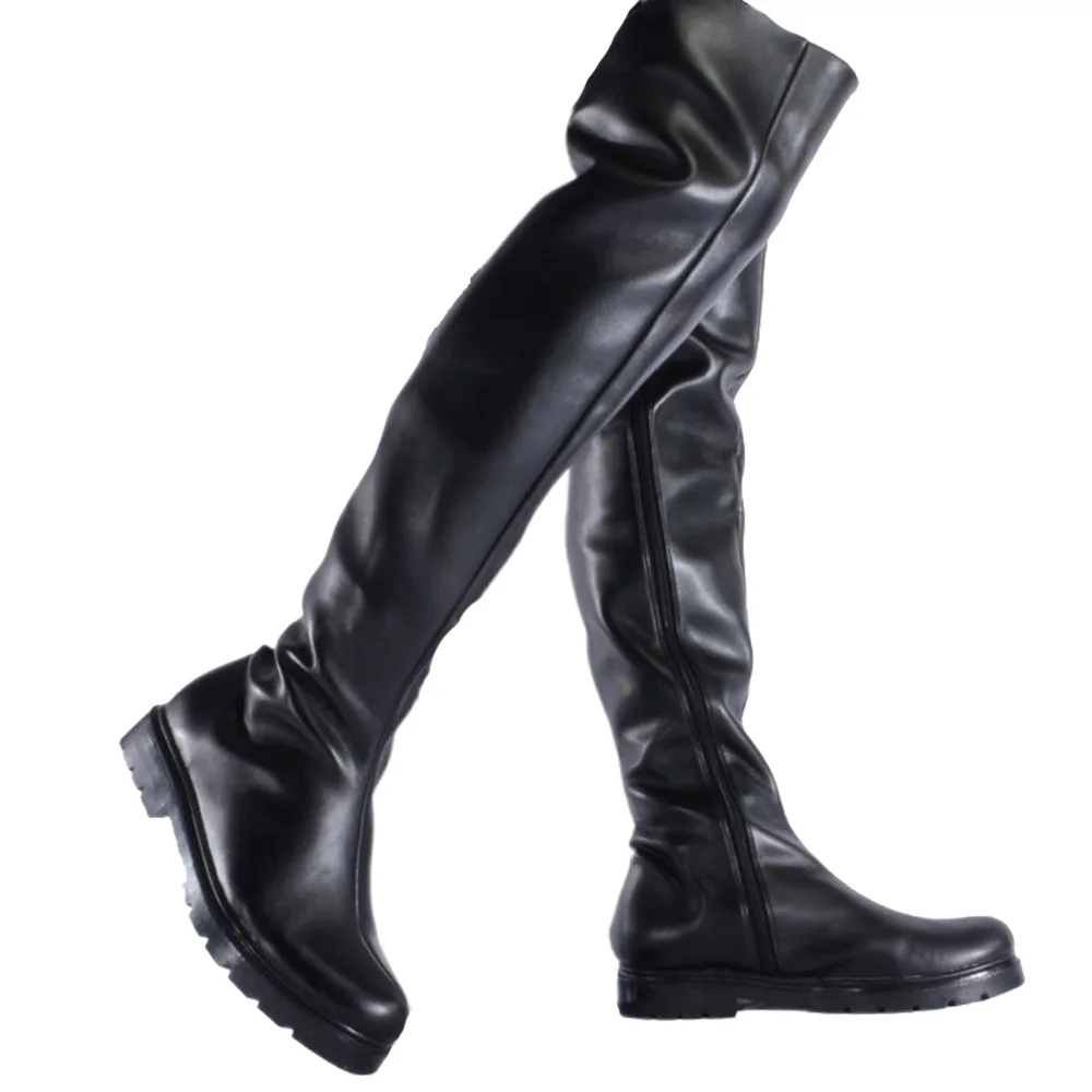 Men's Leather Over-the-Knee Bo - Winter Clothing Material recension och pris