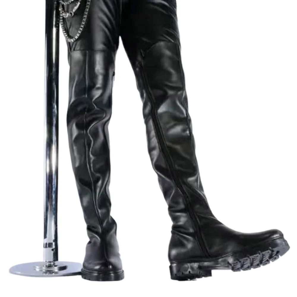 Men's Leather Over-the-Knee Bo - Winter Clothing Material recension och pris