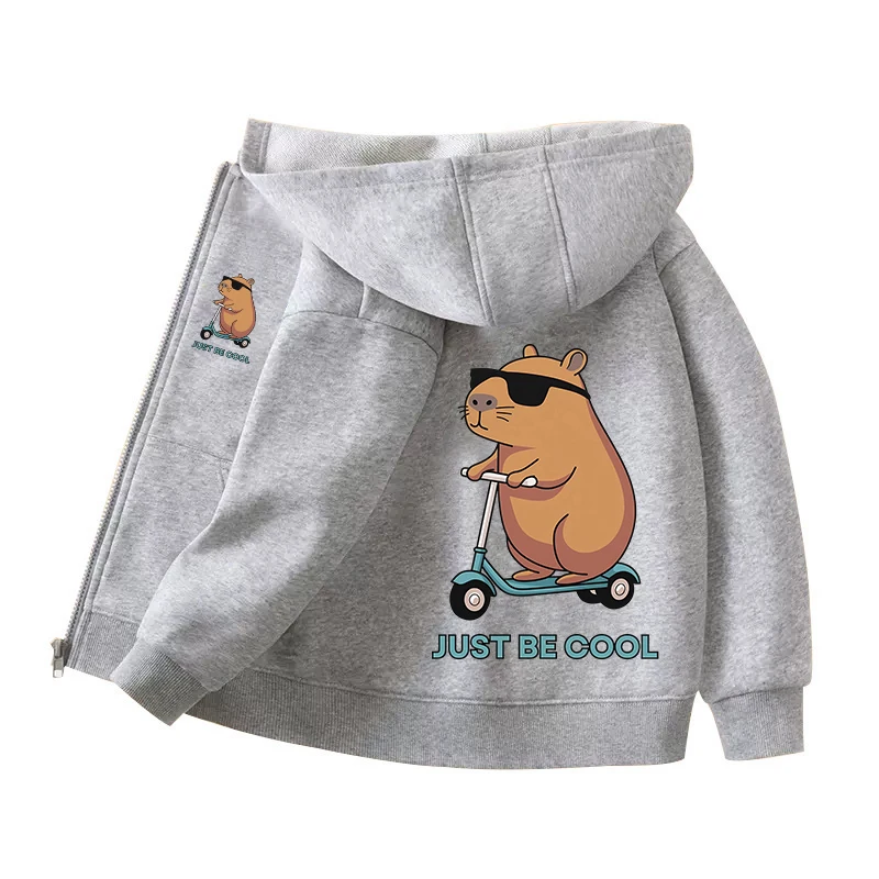 Capybara Zipper Hoodies Coats  - Winter Clothing Boys recension och pris