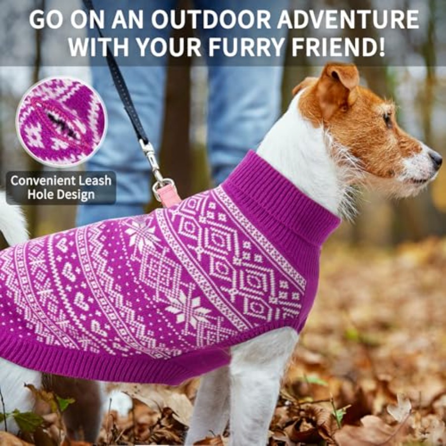 Dog Sweater Argyle - Warm Wint - Winter Clothing Boys recension och pris