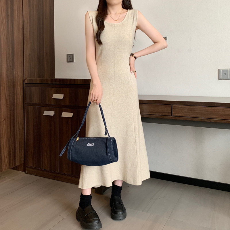 Elegant solid  sleeveless Knit - Winter Clothing Vintage recension och pris
