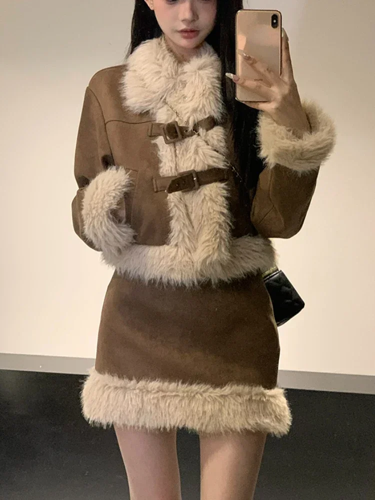 Autumn Retro Faux Fur 2 Piece  - Winter Clothing Sales recension och pris