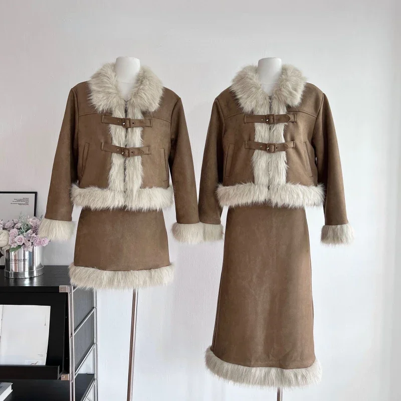 Autumn Retro Faux Fur 2 Piece  - Winter Clothing Sales recension och pris