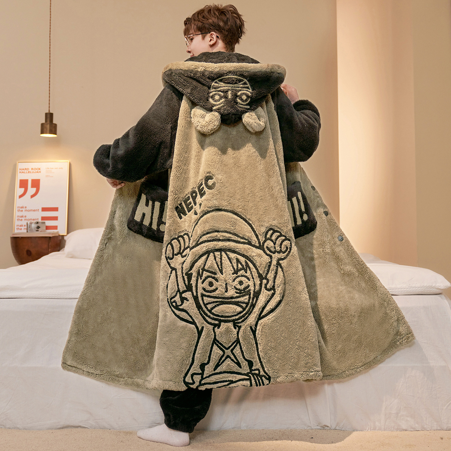 One Piece Luffy Bathrobe Anime - Winter Clothing Boys recension och pris