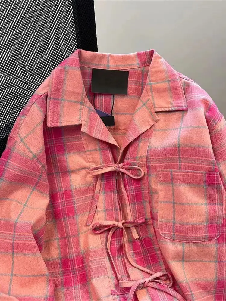 Y2k American Vintage Pink Plai - Winter Clothing Vintage recension och pris