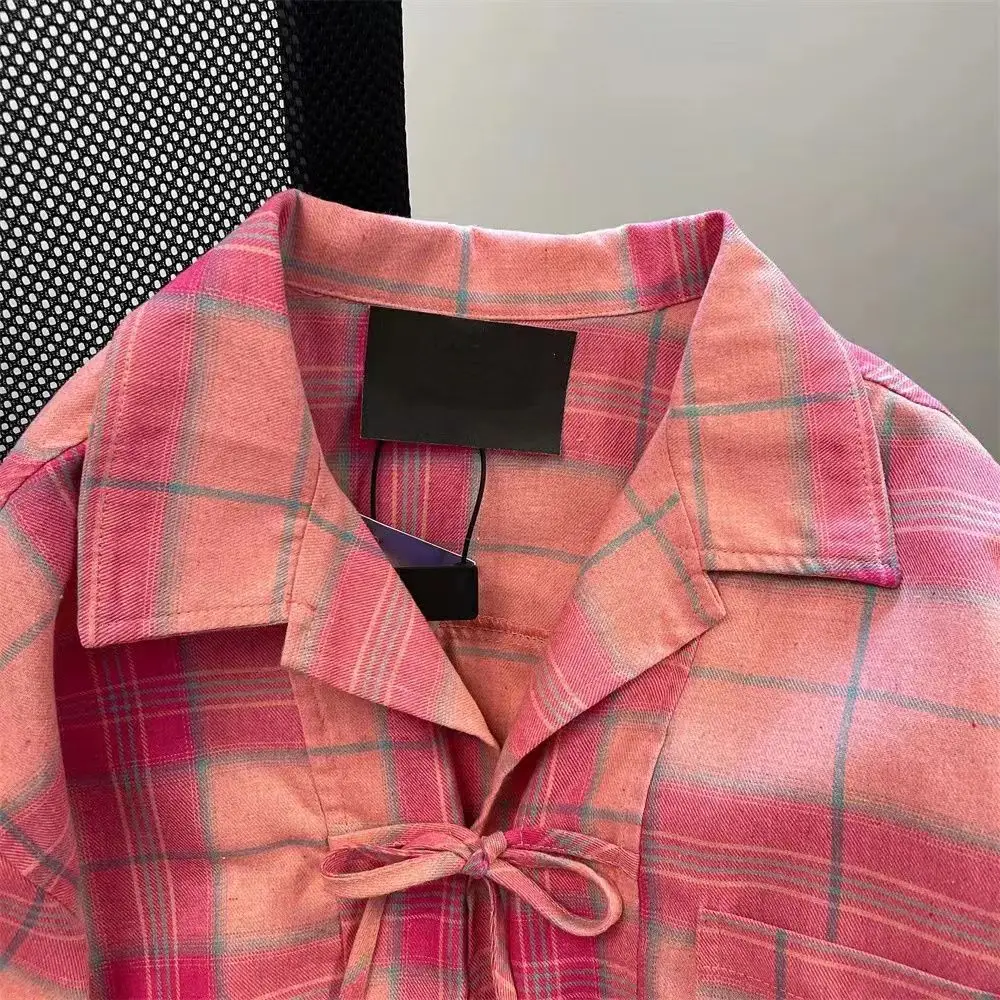 Y2k American Vintage Pink Plai - Winter Clothing Vintage recension och pris